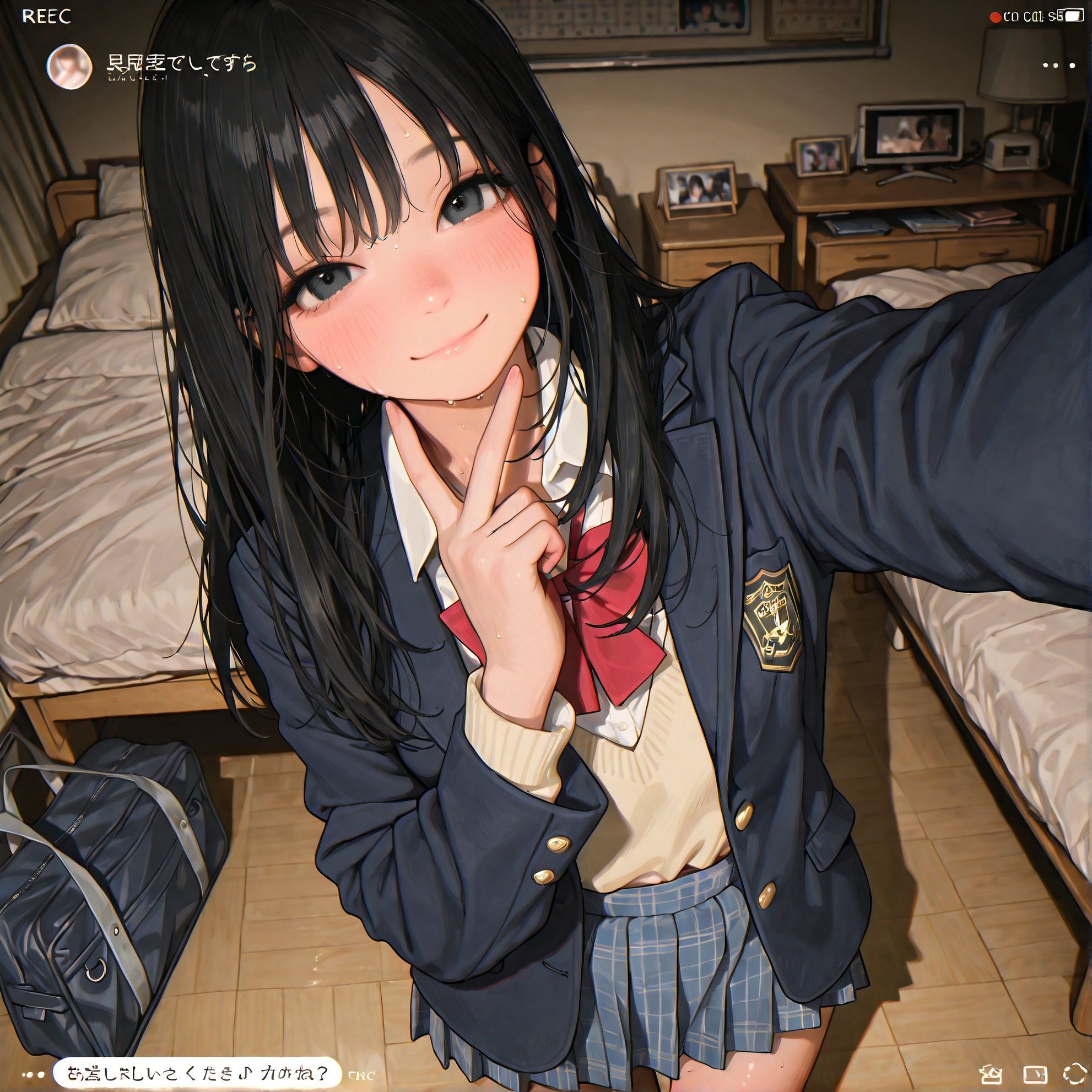 【500枚】えっちな配信をしていた 幼馴染JK サンプル画像1
