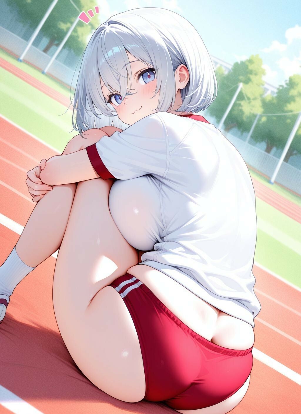 【500枚】汗で濡れた体操服から透ける肉感ボディに本能が抗えないっ！ サンプル画像1