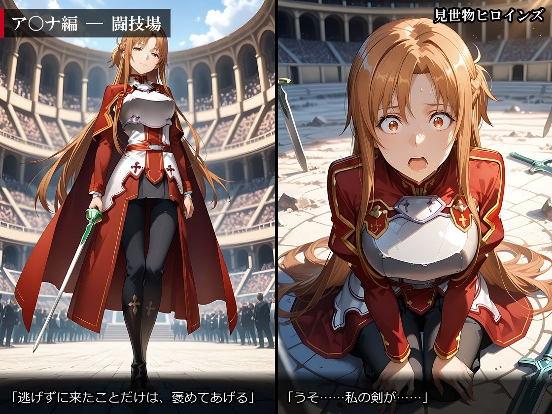 【500枚】見世物ヒロインズ 〜強い女ほど、よく堕ちる〜 SA〇編 ア〇ナ＆直〇＆シ〇ン サンプル画像2