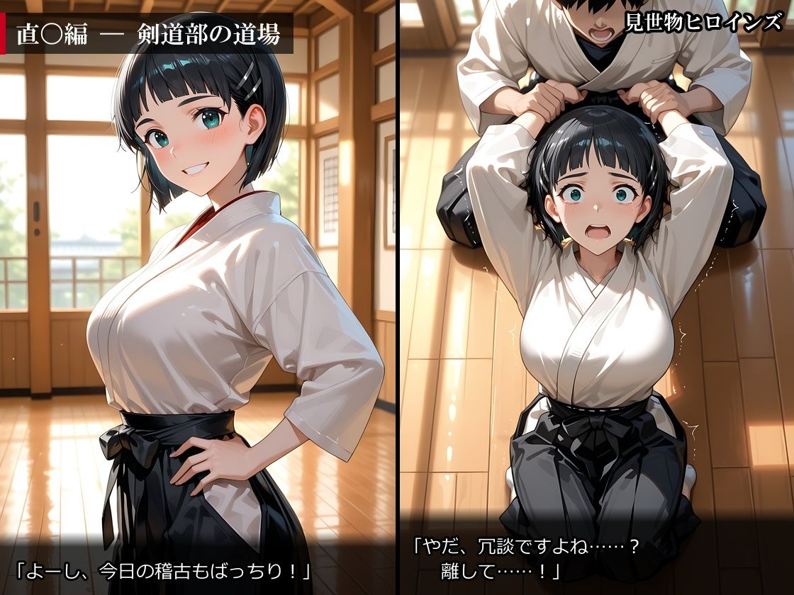 【500枚】見世物ヒロインズ 〜強い女ほど、よく堕ちる〜 SA〇編 ア〇ナ＆直〇＆シ〇ン サンプル画像4