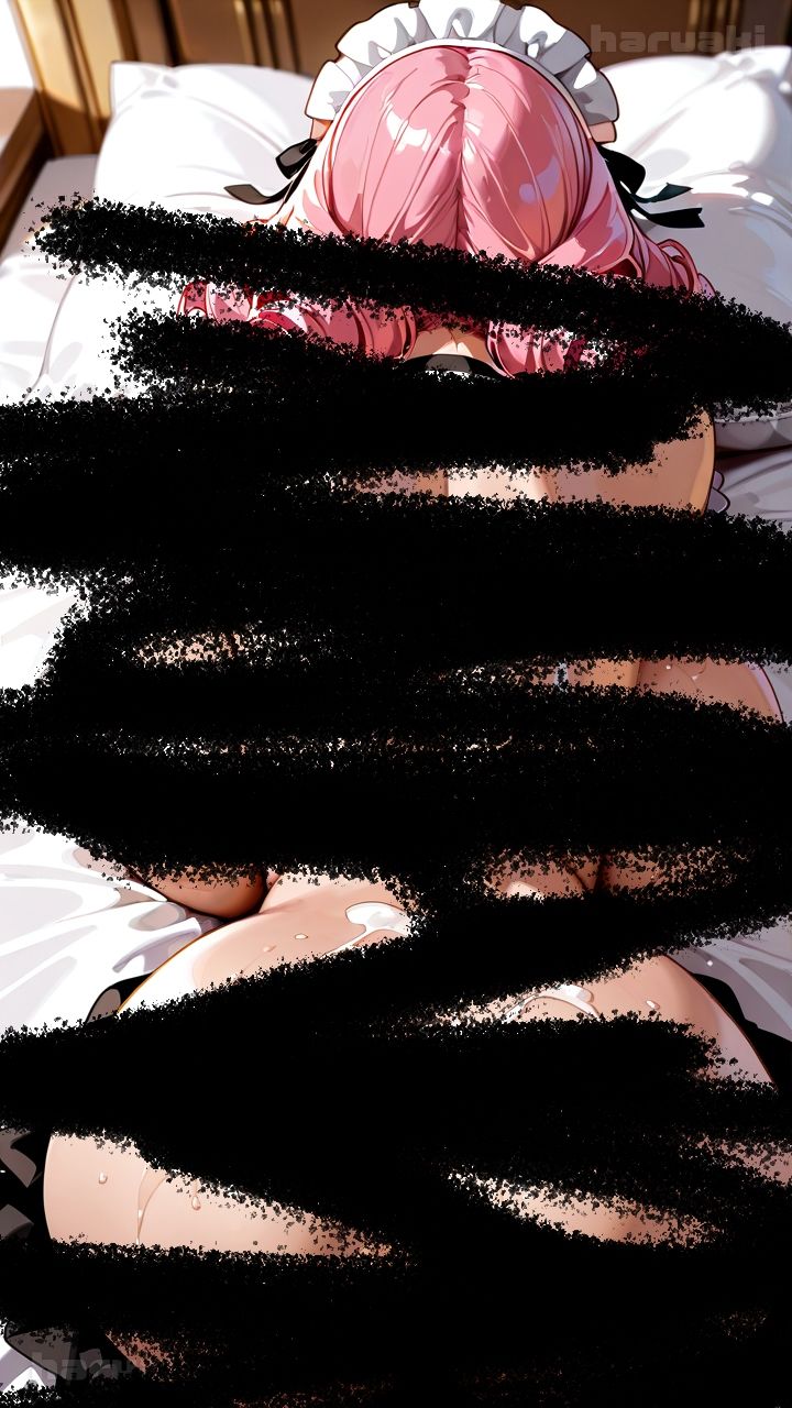 【AIアニメ巨乳美女写真集】Vol.15巨乳があふれてご奉仕放題なピンク髪メイドの七海さん サンプル画像3
