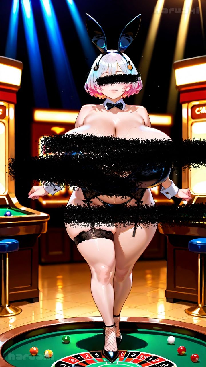 【AIアニメ巨乳美女写真集】Vol.6おっぱいサービスが充実している超乳バニーガール_再掲 サンプル画像1