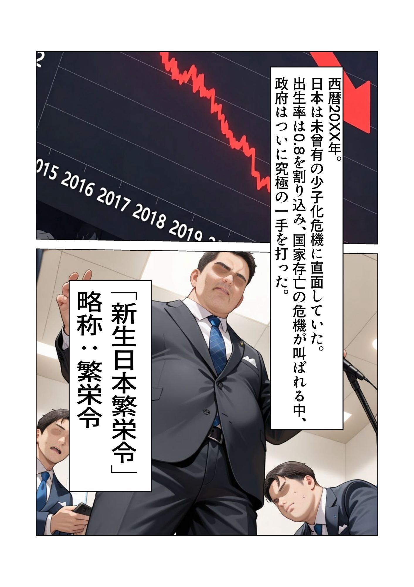 【AIイラスト・漫画集】スマホに届いた性交命令〜ゴミジジイ兄弟の種で子宮パンパン サンプル画像1