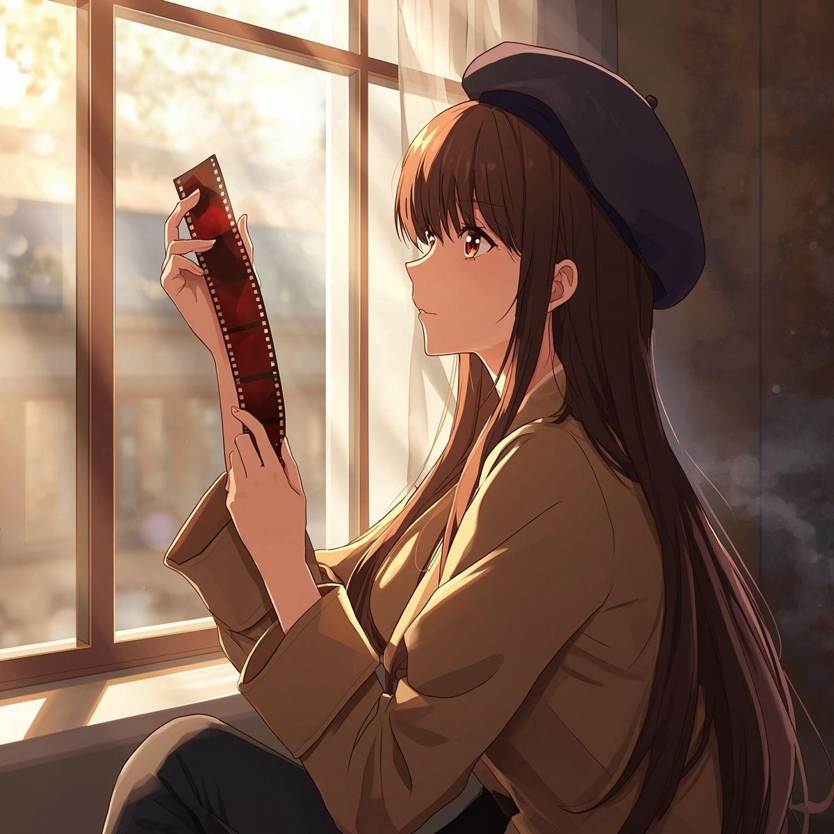 【AIイラスト集】NOSTALGIA III – 追憶のネガフィルムと夕暮れの遊園地 – サンプル画像5