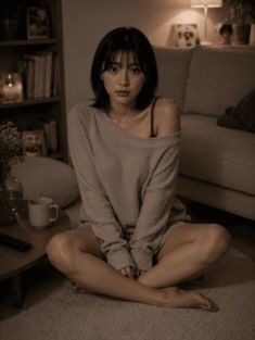 【AIグラビア】「ダメだよ？」と言いながら視線で誘う…ベッドの上の無防備なひなちゃん 60P サンプル画像1