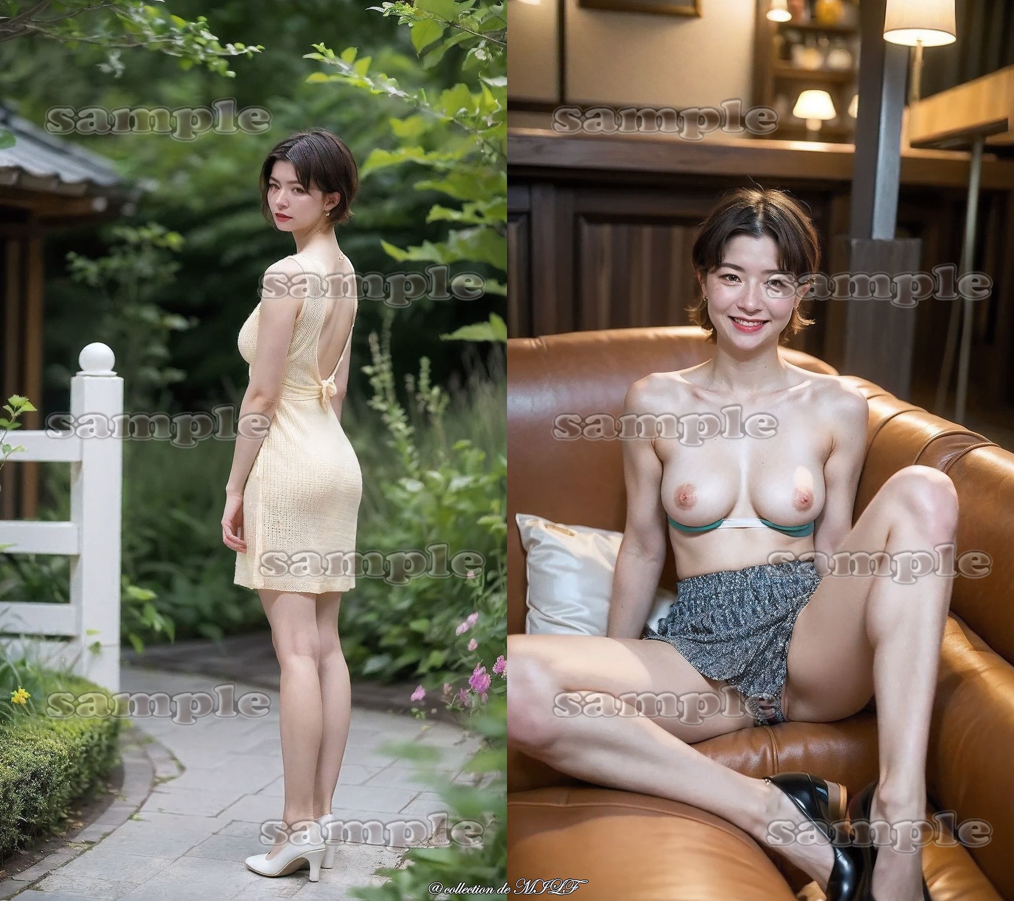 【AIグラビア】熟女のヒップとトップレス姿 サンプル画像8
