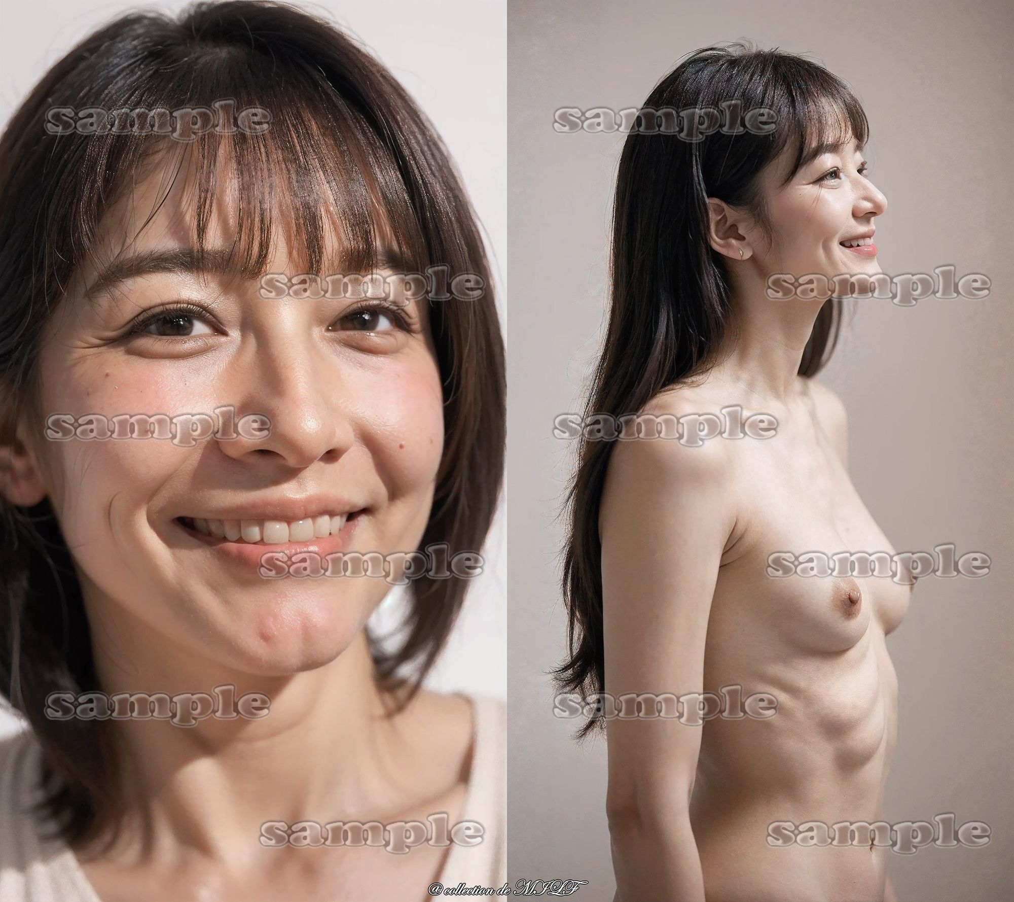 【AIグラビア】熟女の素顔と着衣姿 サンプル画像2