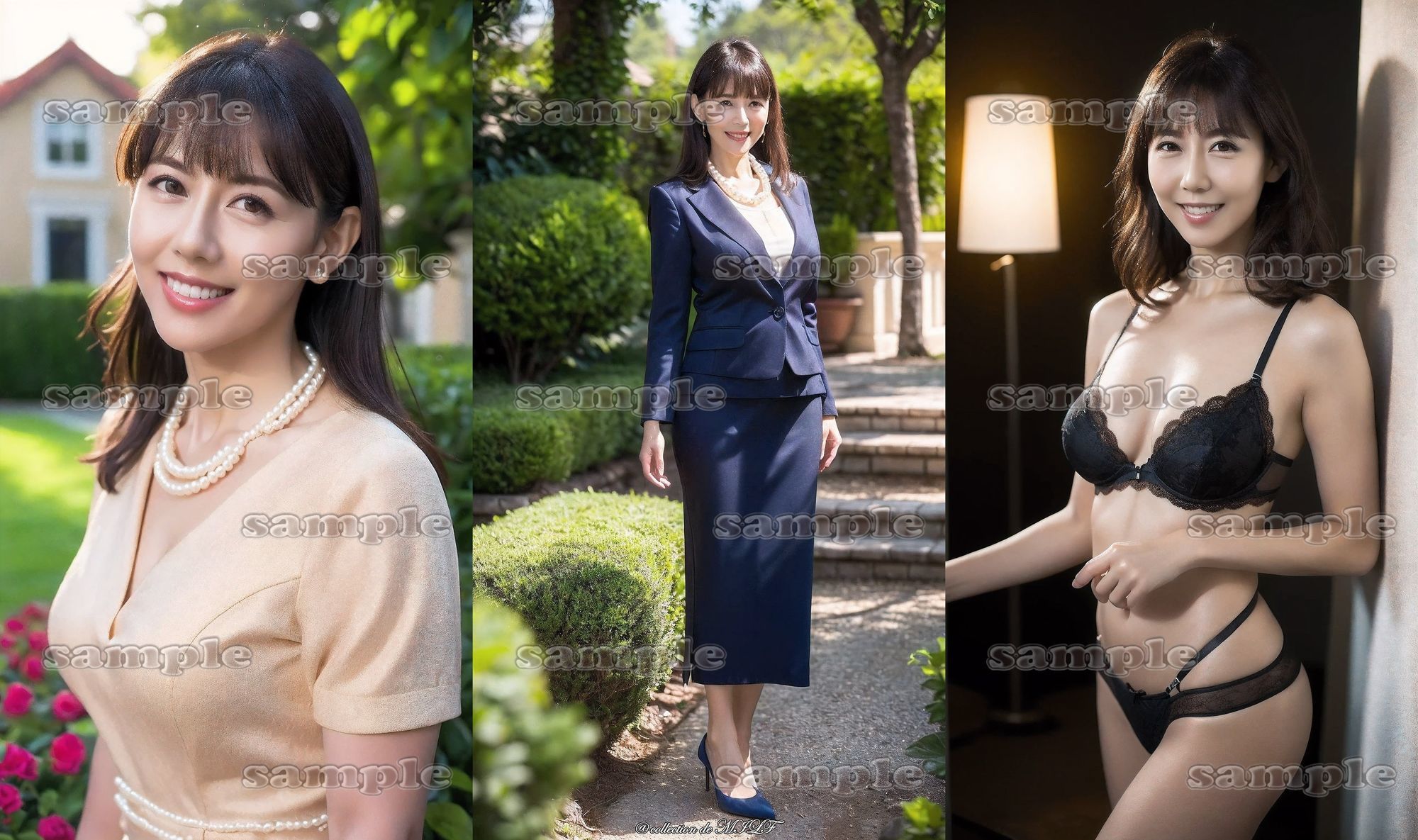 【AIグラビア】熟女の素顔と着衣姿 サンプル画像5