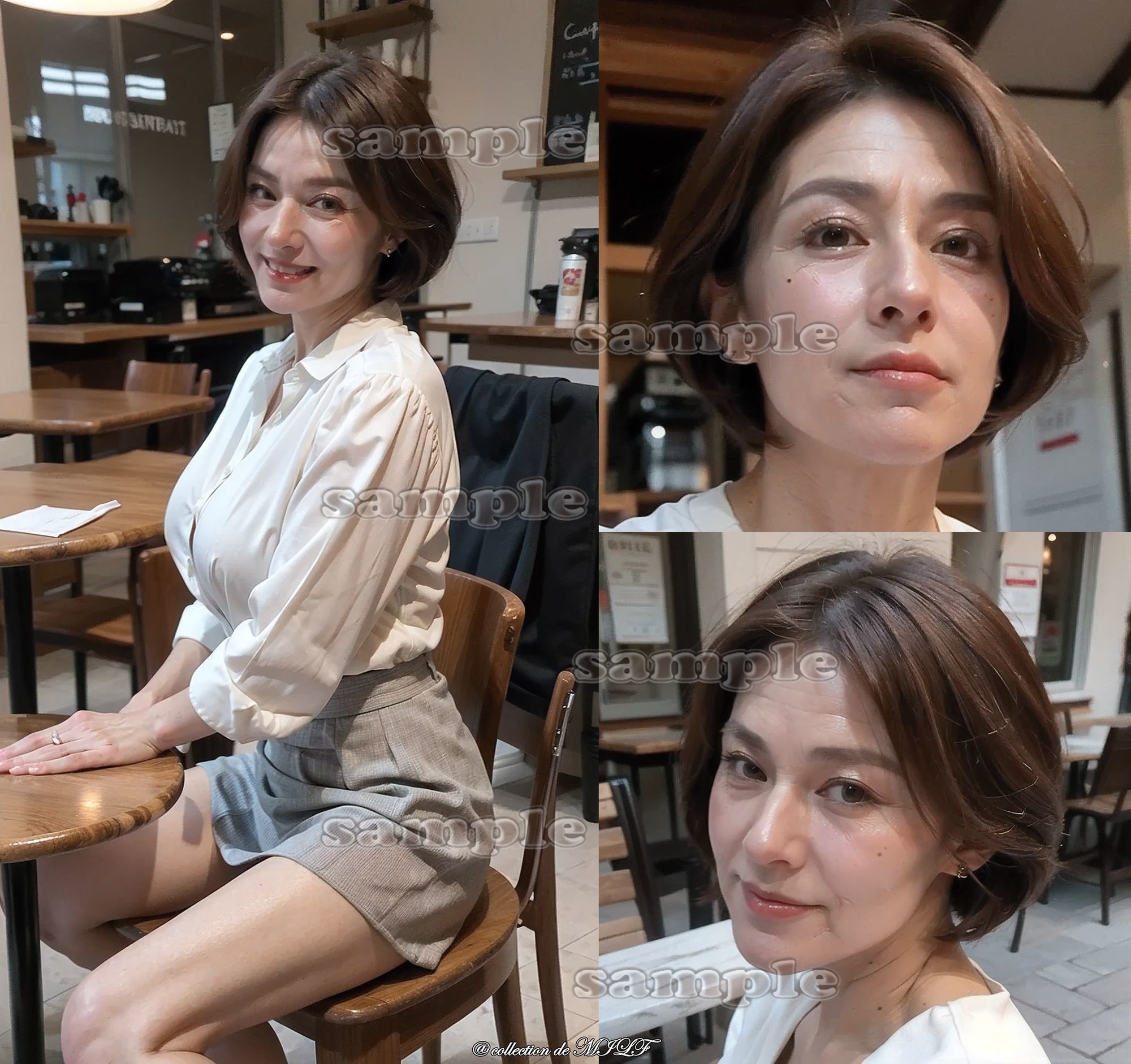 【AIグラビア】熟女の顔 サンプル画像2