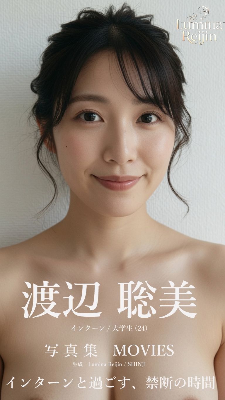 【AI生成】AI写真集 Vol.4 渡辺 聡美 インターン/大学生（24）「インターンと過ごす、禁断の時間」 サンプル画像2