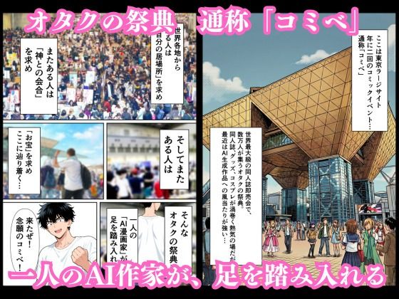 【AI生成】コミックイベント・逆転ハック！〜AI作家の俺が禁断の催●リモコンで巨乳コスプレイヤーに、アンチの目の前で発情中出し〜 サンプル画像1