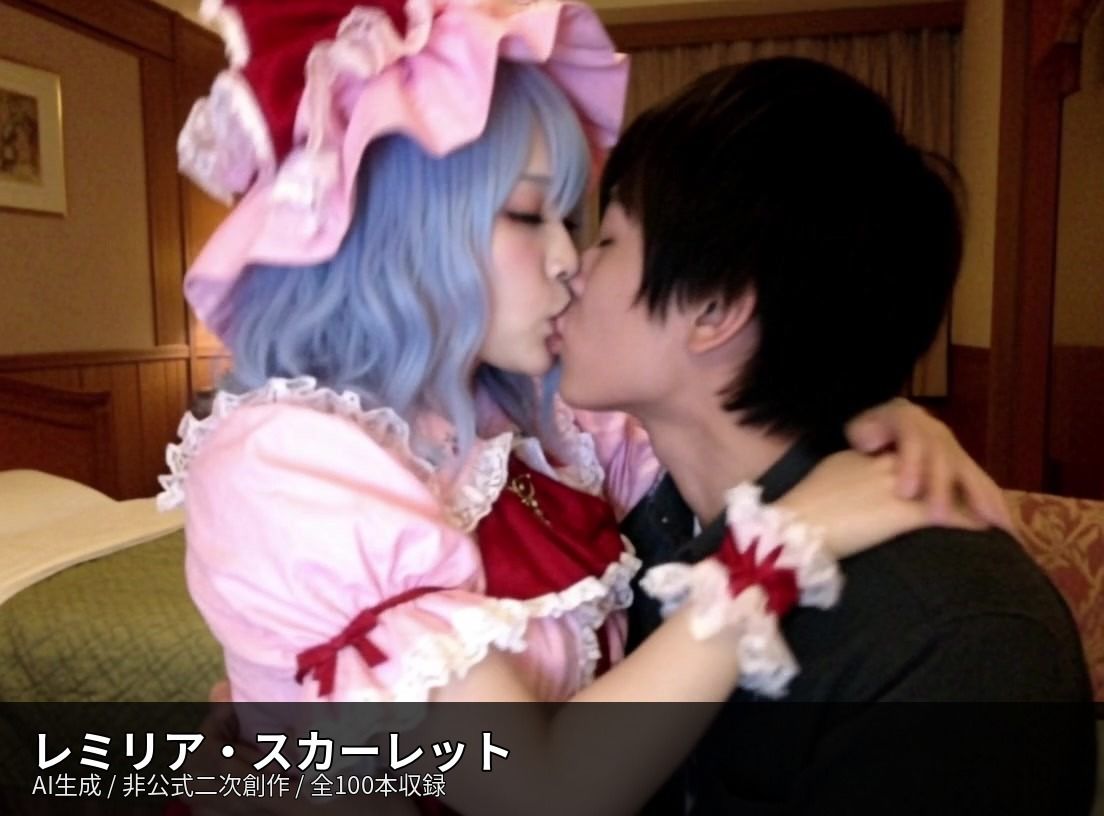 【AI生成】東方Project二次創作 濃厚キス動画集 10キャラ 100本収録 サンプル画像6
