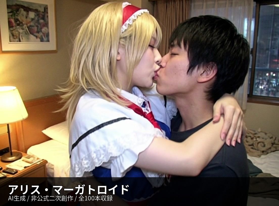 【AI生成】東方Project二次創作 濃厚キス動画集 10キャラ 100本収録 サンプル画像7
