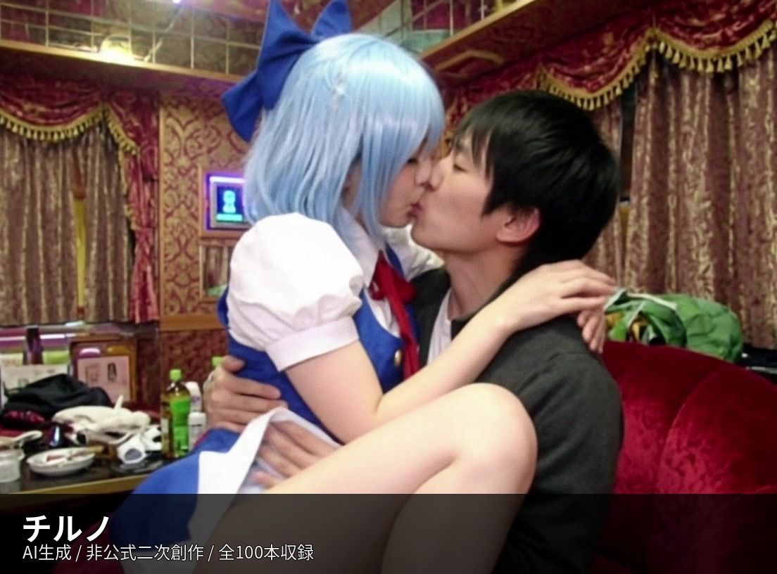 【AI生成】東方Project二次創作 濃厚キス動画集 10キャラ 100本収録 サンプル画像9