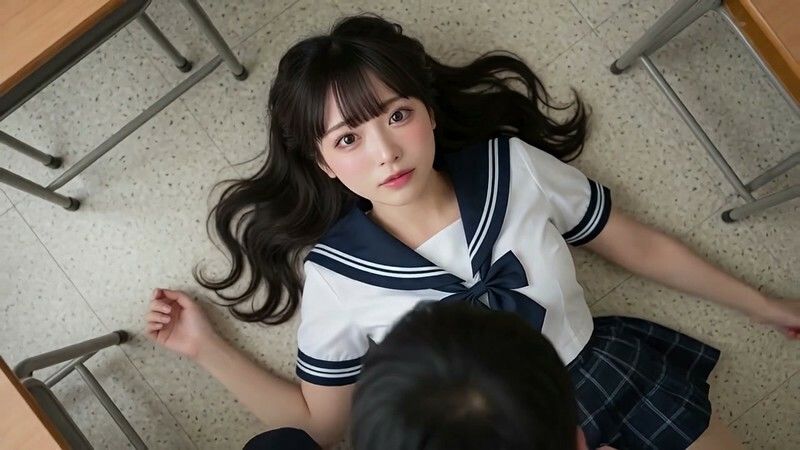 【JK53人斬り】女子校生と連続セックスでヤリまくる 〜前戯なし本番だけ25分・フルボイス・ぬるぬる動くフルHD〜【AI実写】 サンプル画像10