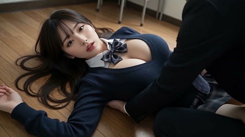 【JK53人斬り】女子校生と連続セックスでヤリまくる 〜前戯なし本番だけ25分・フルボイス・ぬるぬる動くフルHD〜【AI実写】 サンプル画像7