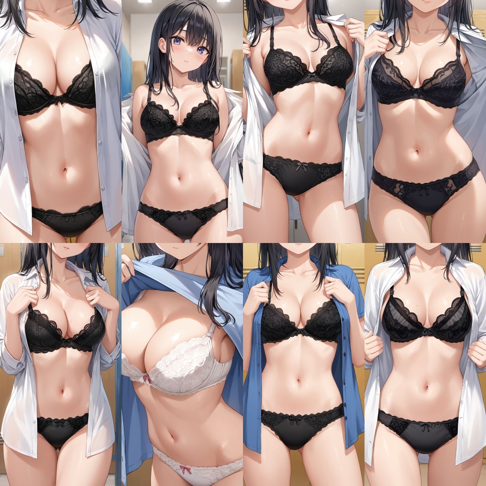 【J〇盗撮】シャツ脱ぎレース下着【500枚】 サンプル画像4