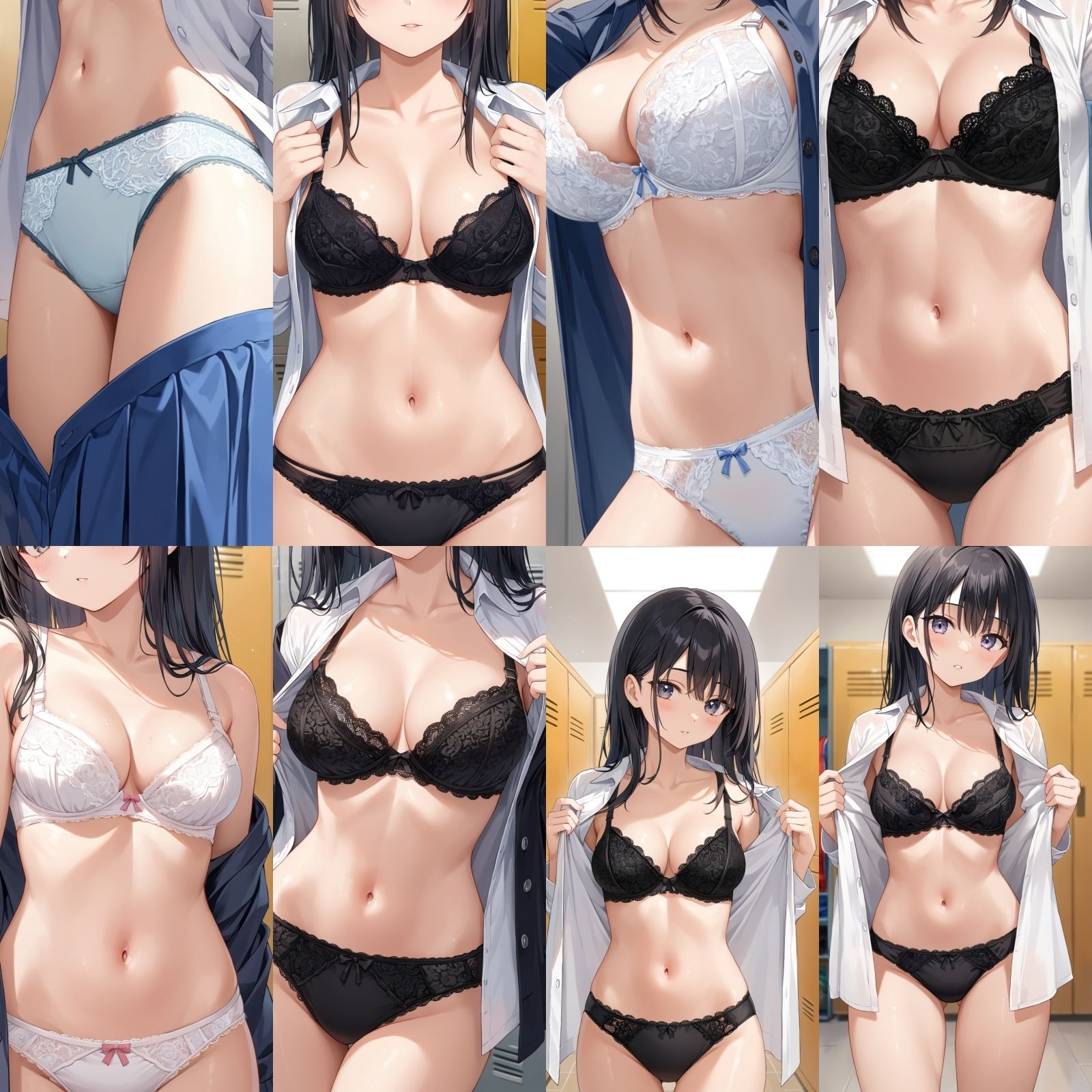 【J〇盗撮】シャツ脱ぎレース下着【500枚】 サンプル画像5