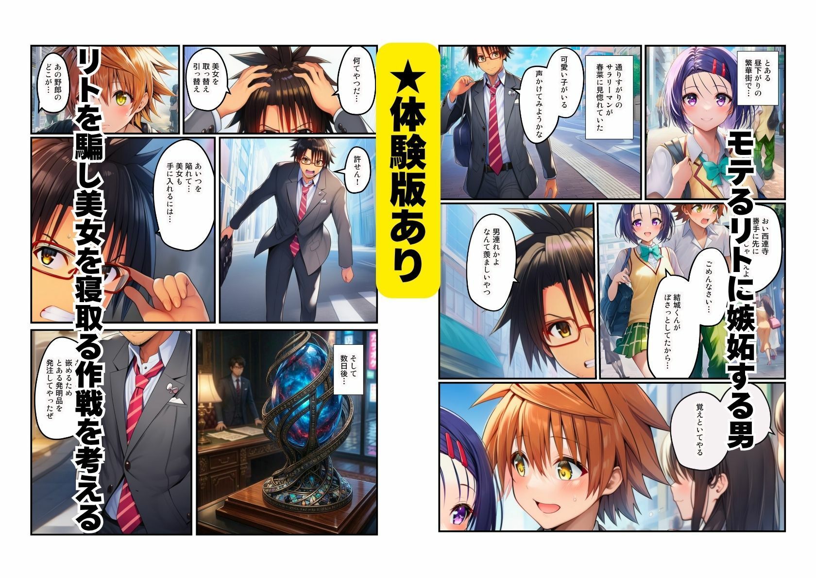 【NTR】とらぶる美女が（唯・春菜・モモ）パパ活でリトの借金返済 サンプル画像1