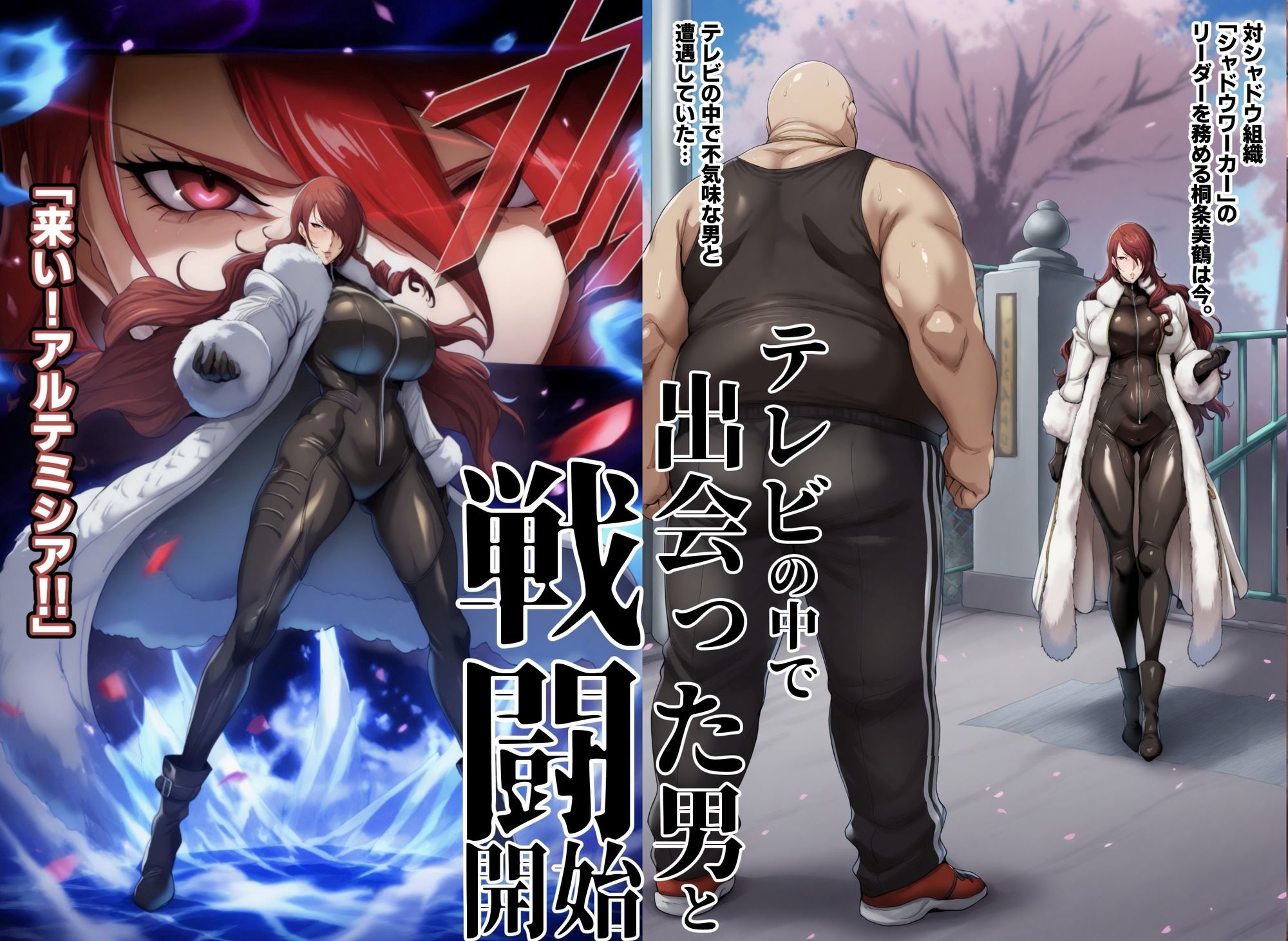 【P4U桐〇美鶴＆山〇風花】テレビの中で男に敗れて… サンプル画像1