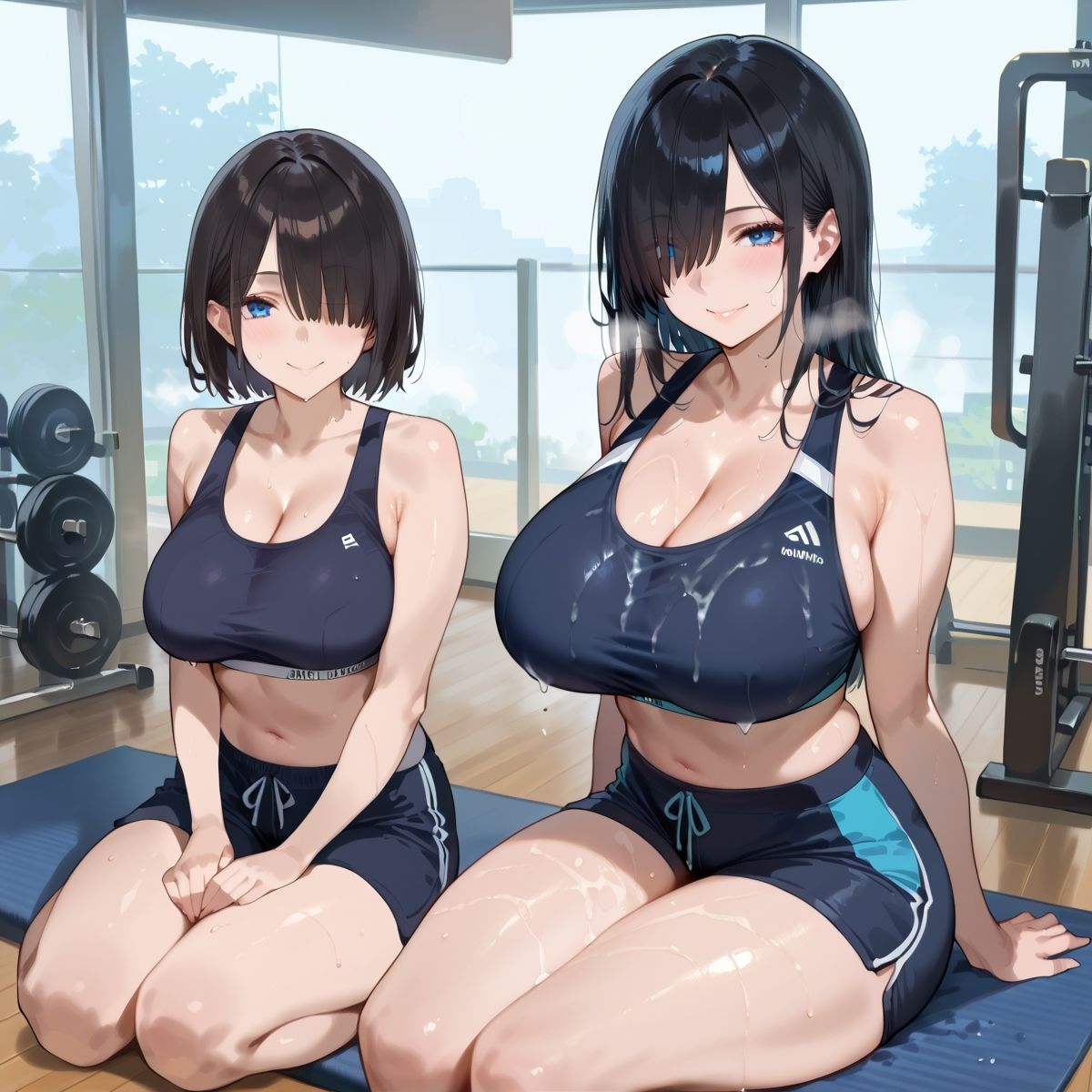 【PART10】超密着汗だくトレーニングジム サンプル画像1