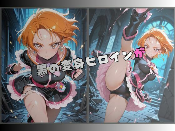 【R-18】拘束された黒の変身ヒロイン サンプル画像1