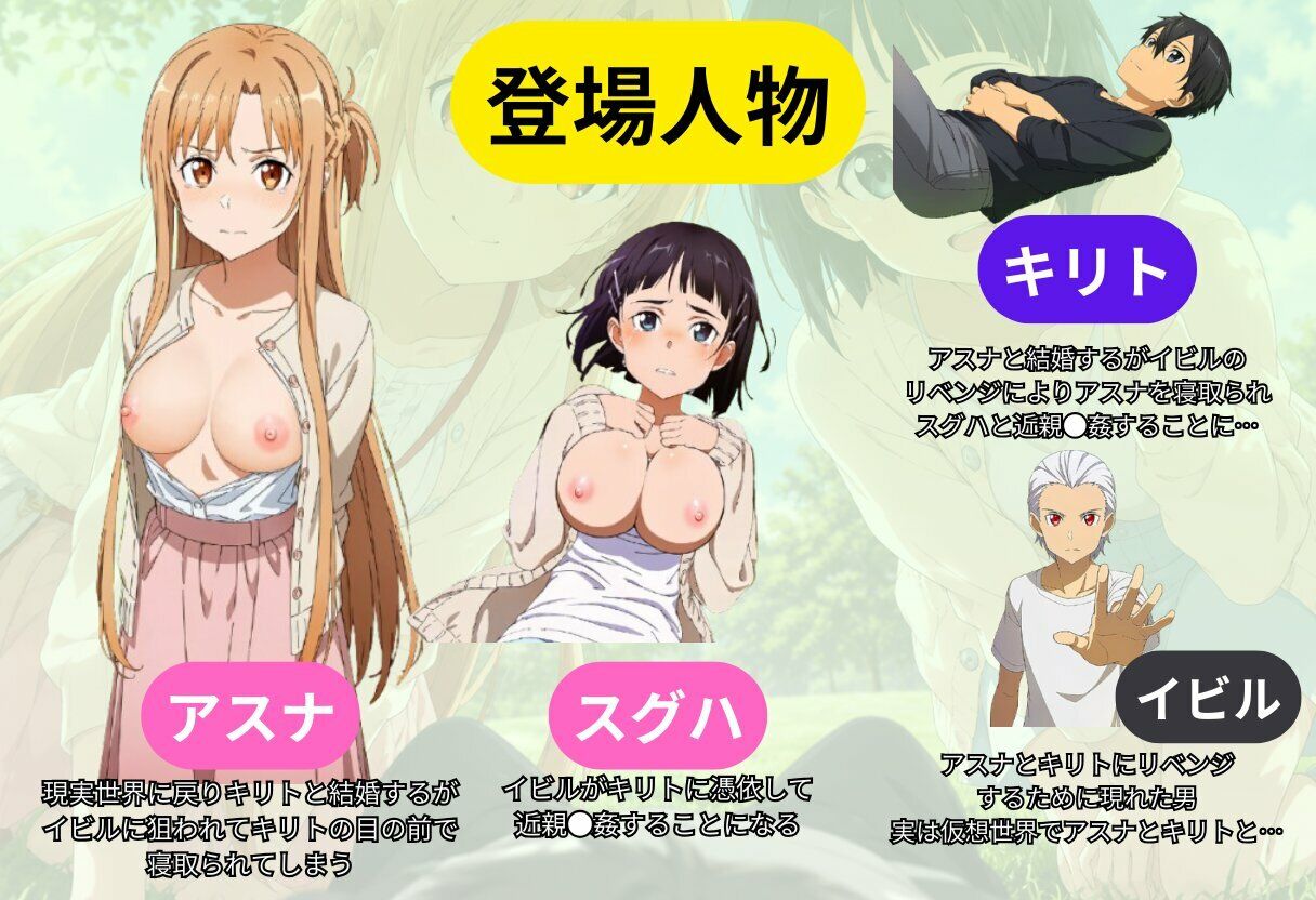【SAO】アスナがリベンジセックスで寝取られた話 サンプル画像1