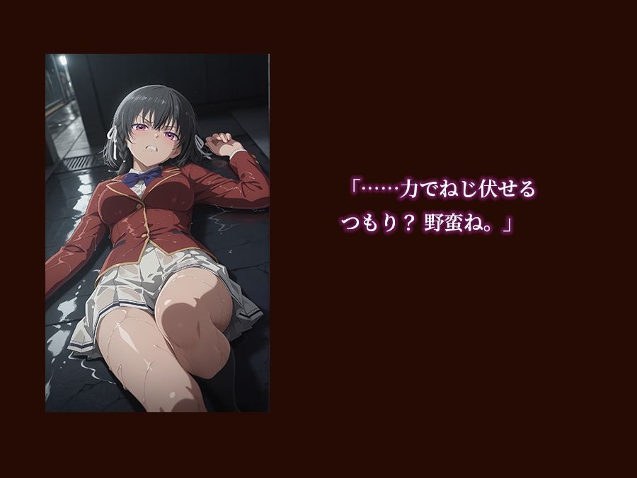 【よう実】【堀北○音 500枚/2mp4】ようこそ実○至上主義の教室の裏側へ ―― 堀北○音篇:孤高の黒髪美少女を暴力で蹂躙する絶望の特別試験。 サンプル画像1