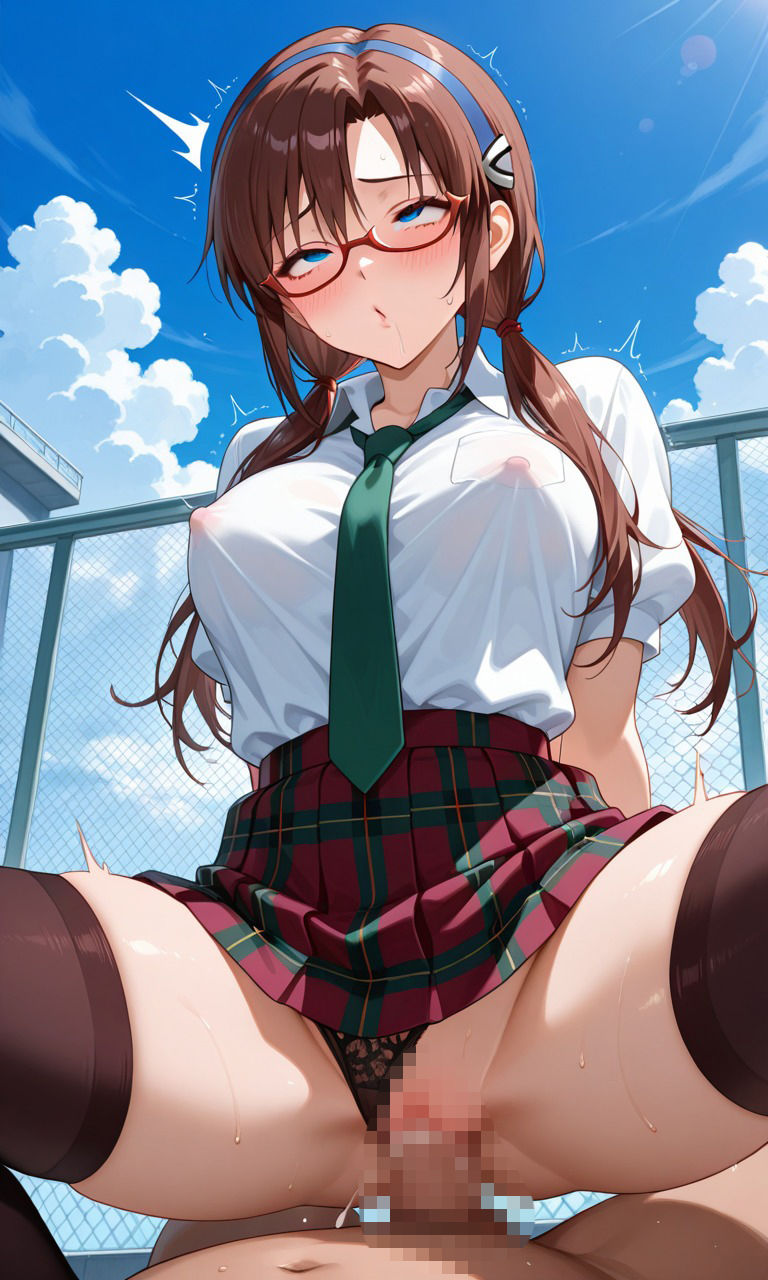 【エヴァンゲリオン】マリ・アスカ・ミサト・レイ（おまけ） 〜 アヘ顔＋搾精CG集 〜｜挑発パンチラ・手コキ足コキ・イマラチオ サンプル画像1