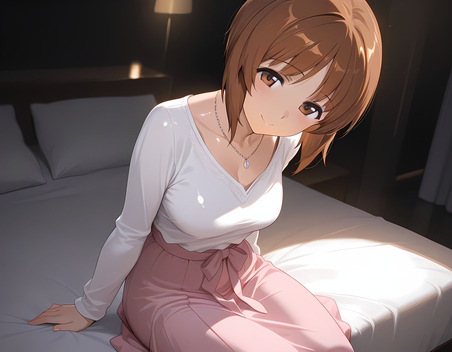 【ガールズ＆パンツァー】大人っぽい西住みほとホテルでイチャラブ サンプル画像1