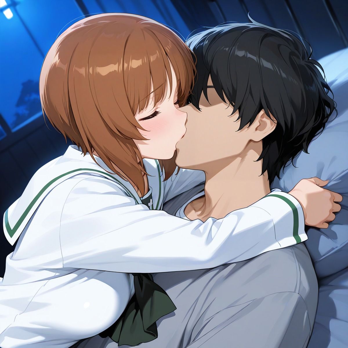 【ガールズ＆パンツァー】西住みほ・ダージリン・ミカとイチャラブSEX 短編トリロジー（三部作） サンプル画像1