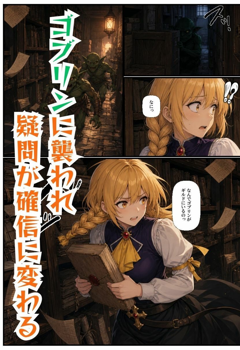 【ゴブリン姦】ゴブスレ異世界ヒロインが首絞め拘束調教されメス堕ち〜剣の乙女・受付嬢・エルフ妖精弓手・女神官・牛飼娘〜 サンプル画像2