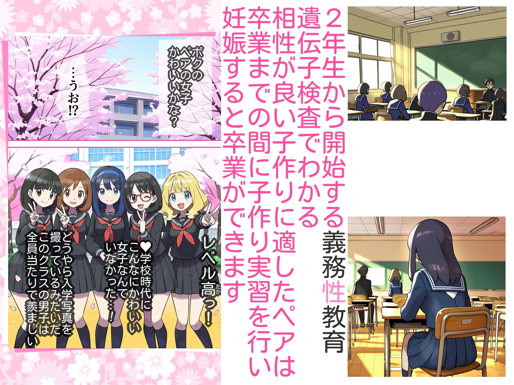 【ショート版】義務性教育〜妊娠すると卒業できる学校〜 サンプル画像2