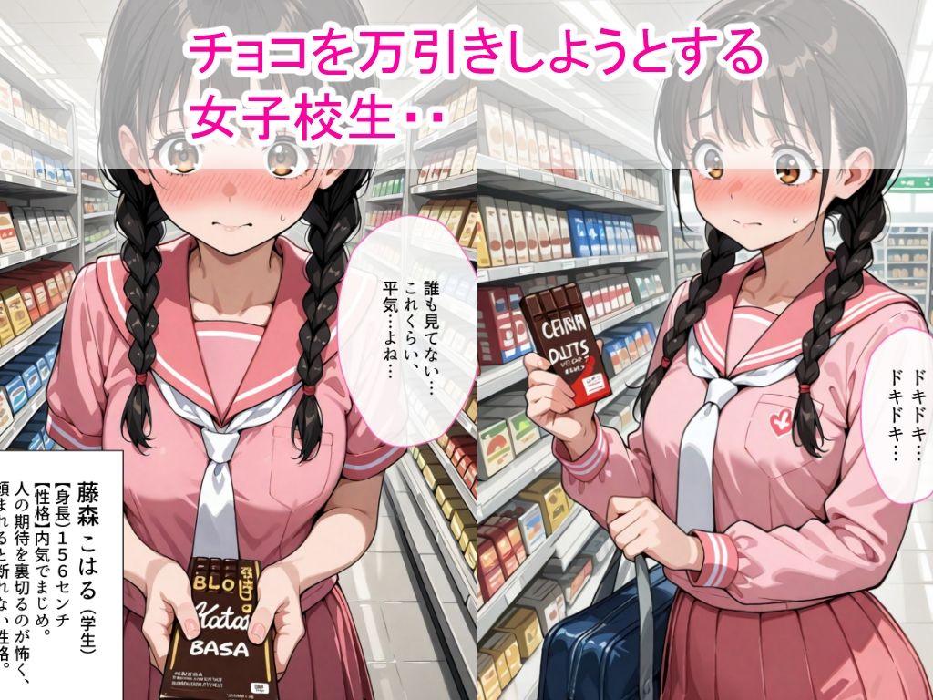 【スマホ快適版】万引きセーラー服女子校生に店長が中出しをした話 サンプル画像1