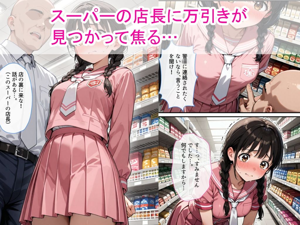 【スマホ快適版】万引きセーラー服女子校生に店長が中出しをした話 サンプル画像2