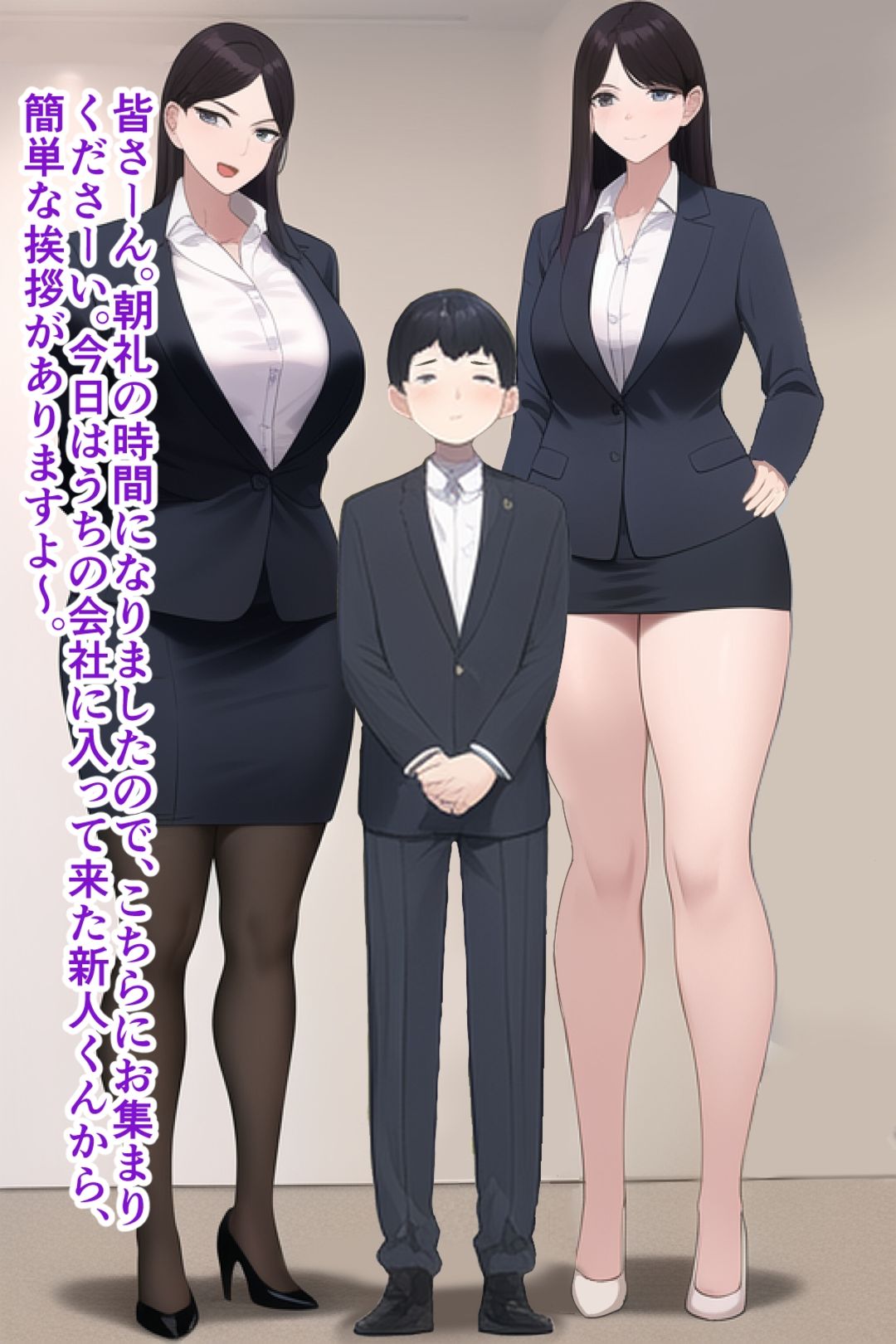 【セット作品】高身長女性×低身長男性 言葉責め集（スーツ女性編＋バレー部その他編） サンプル画像3