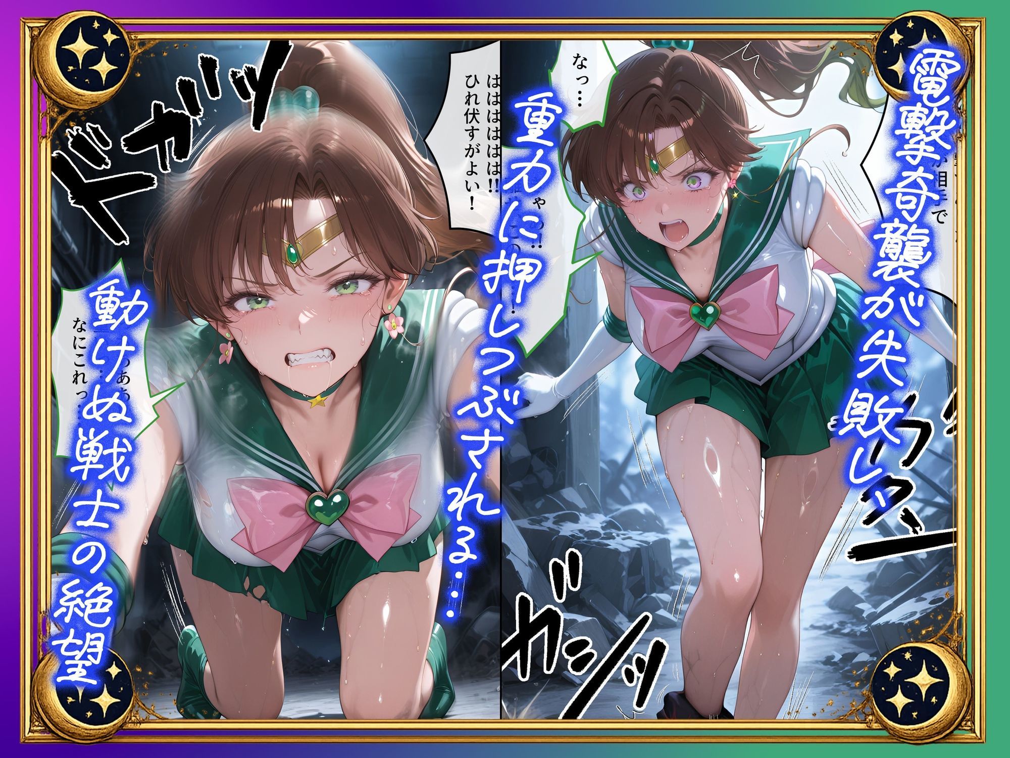 【セリフ付】悪魔に敗北〜快楽堕ちさせられた木の戦士編〜 サンプル画像2