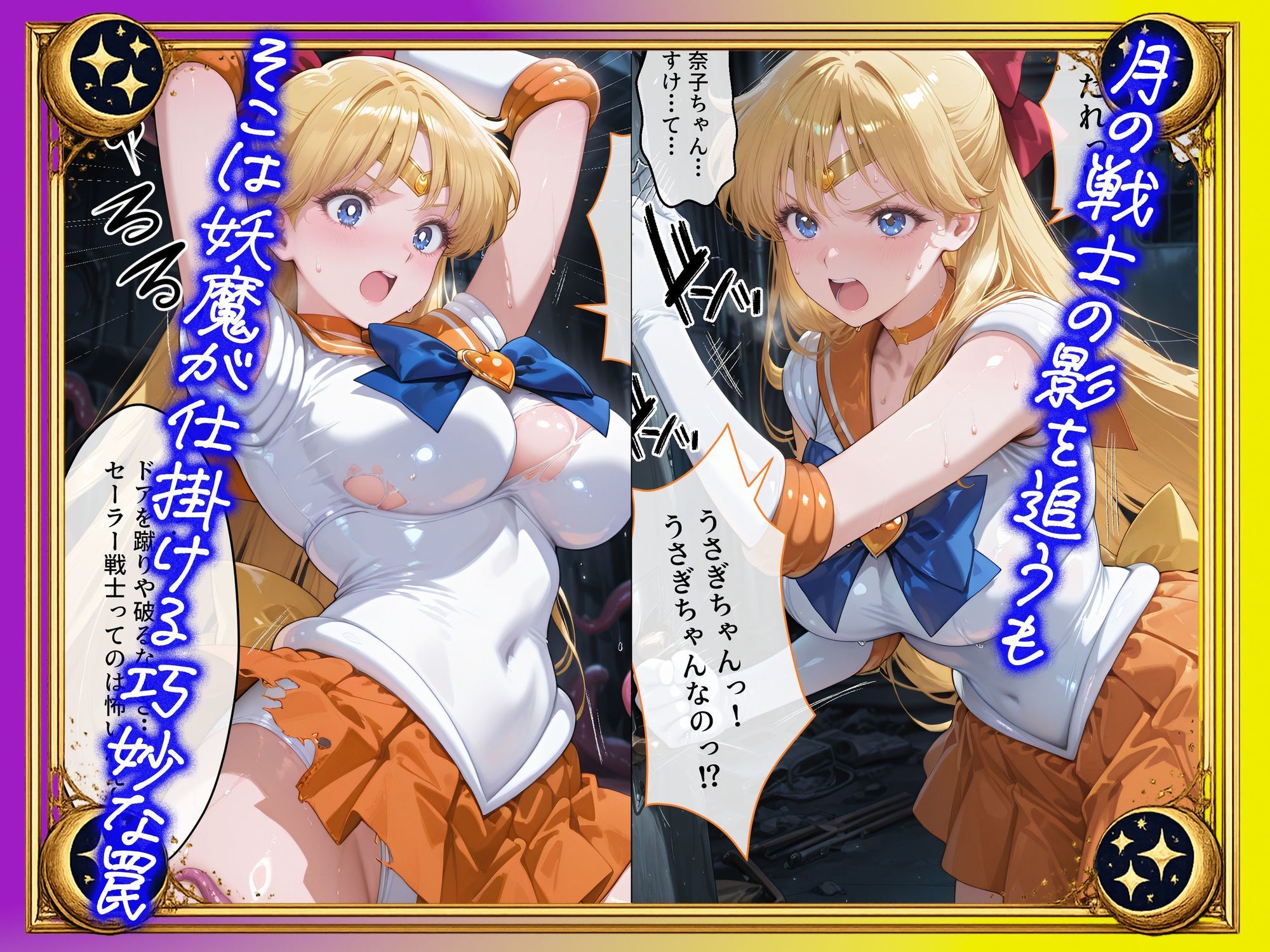 【セリフ付】悪魔に敗北〜快楽堕ちさせられた金の戦士編〜 サンプル画像2