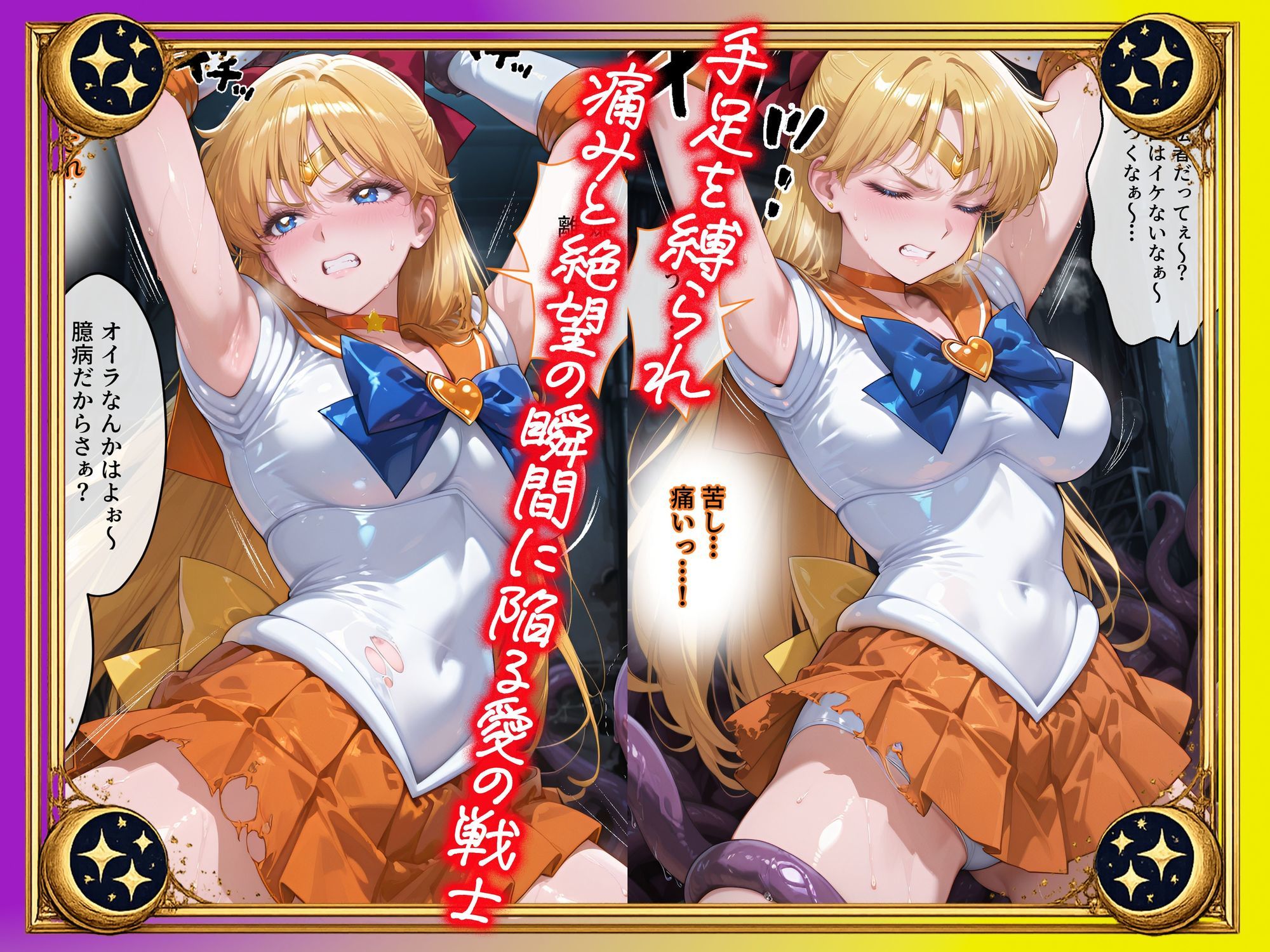 【セリフ付】悪魔に敗北〜快楽堕ちさせられた金の戦士編〜 サンプル画像3