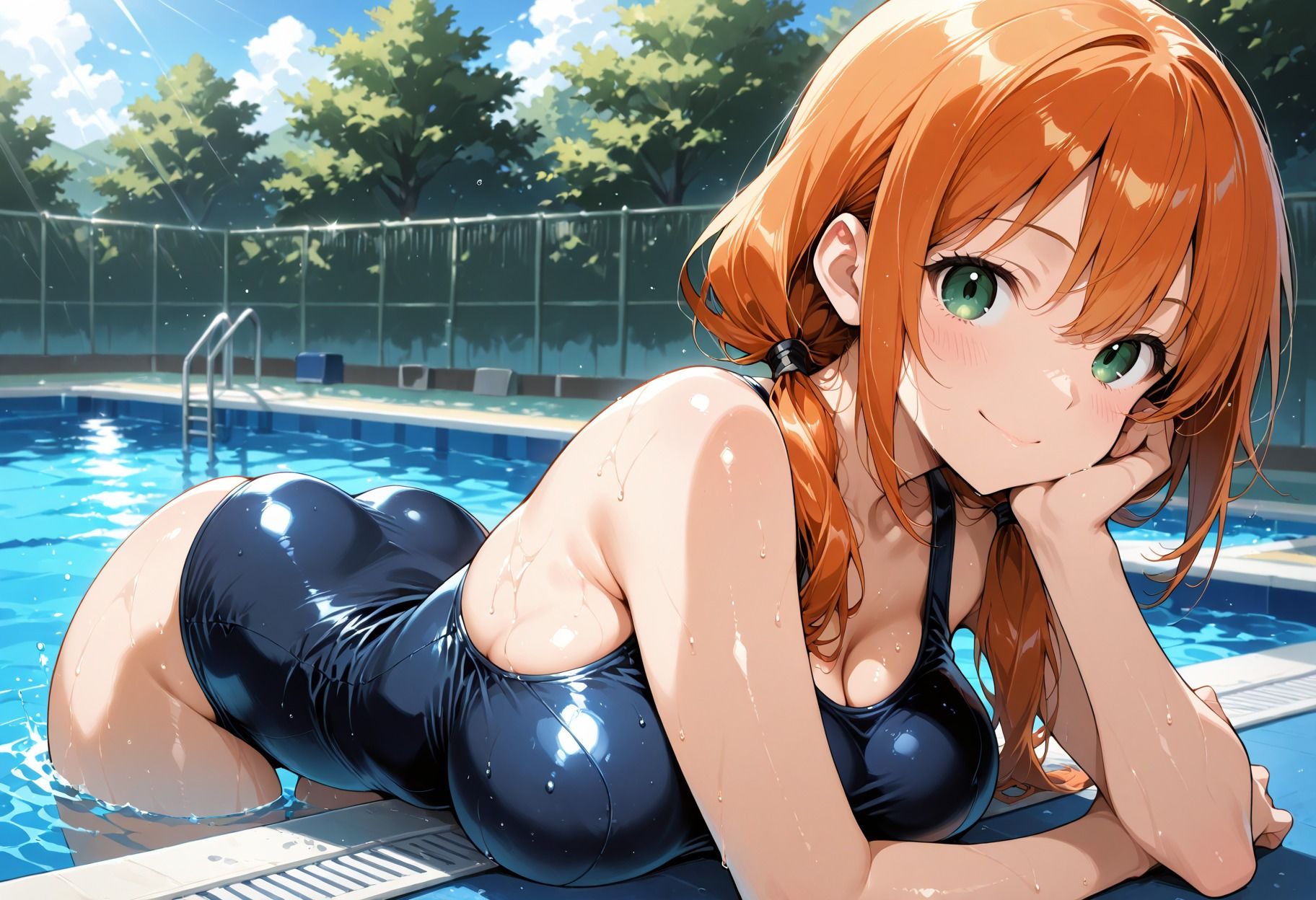 【セリフ付き】スク水女子校生快楽堕ちー先輩に秘密の性指導で開発される サンプル画像7