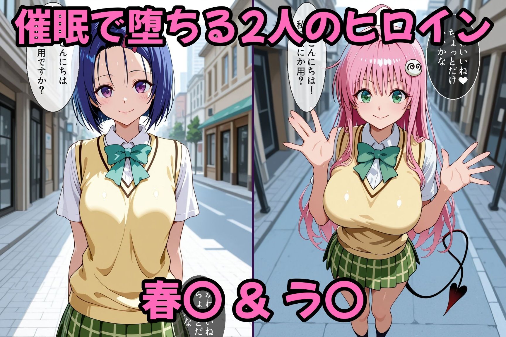 【セリフ付き】催●種付けヒロインズ春●＆ラ●編 サンプル画像2