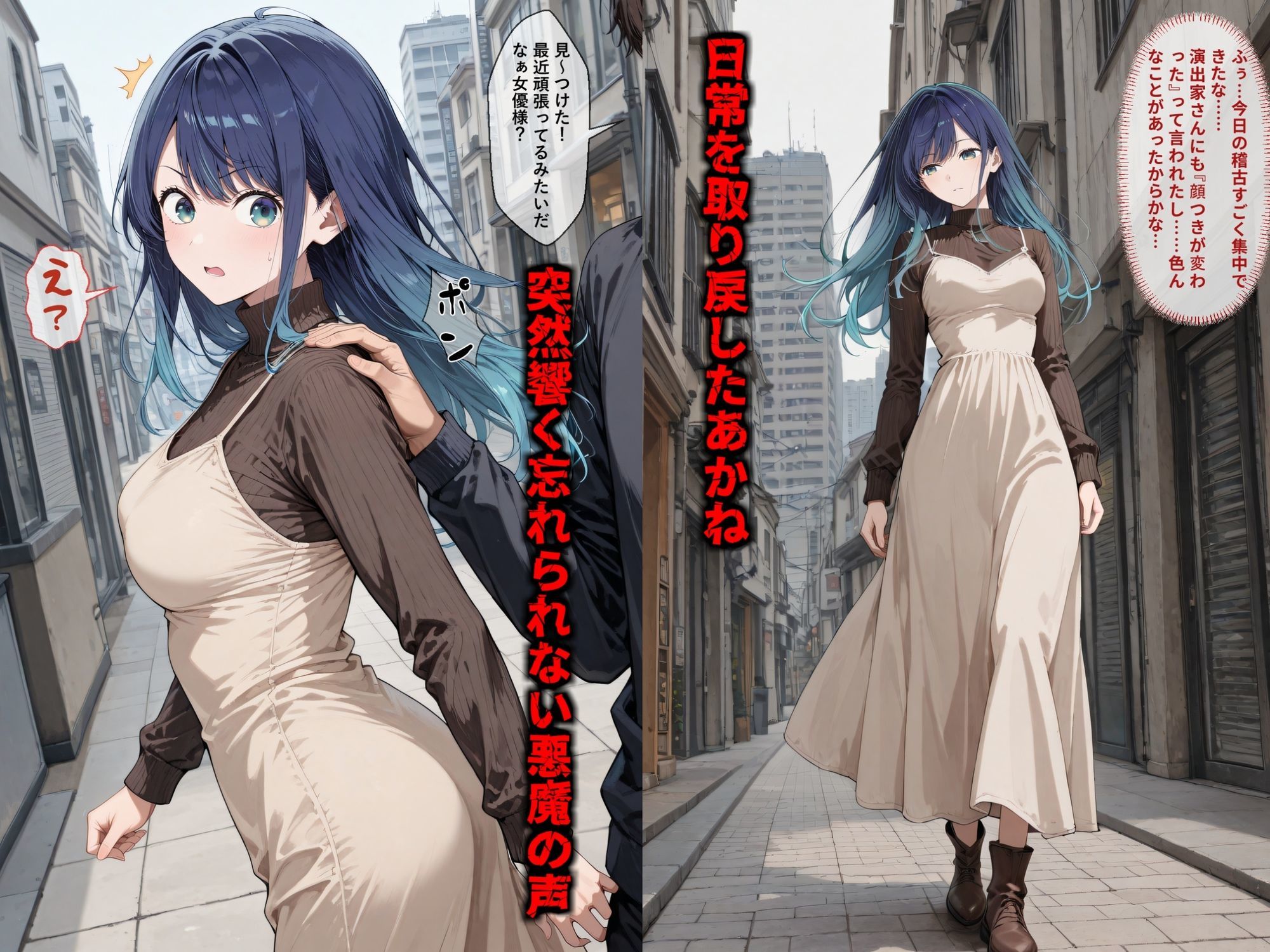 【セリフ付き画像集】純潔崩壊 黒〇あかね 後編:救いから絶望へ、取り戻した日常が蹂躙の記憶と共に崩れ去る… サンプル画像1