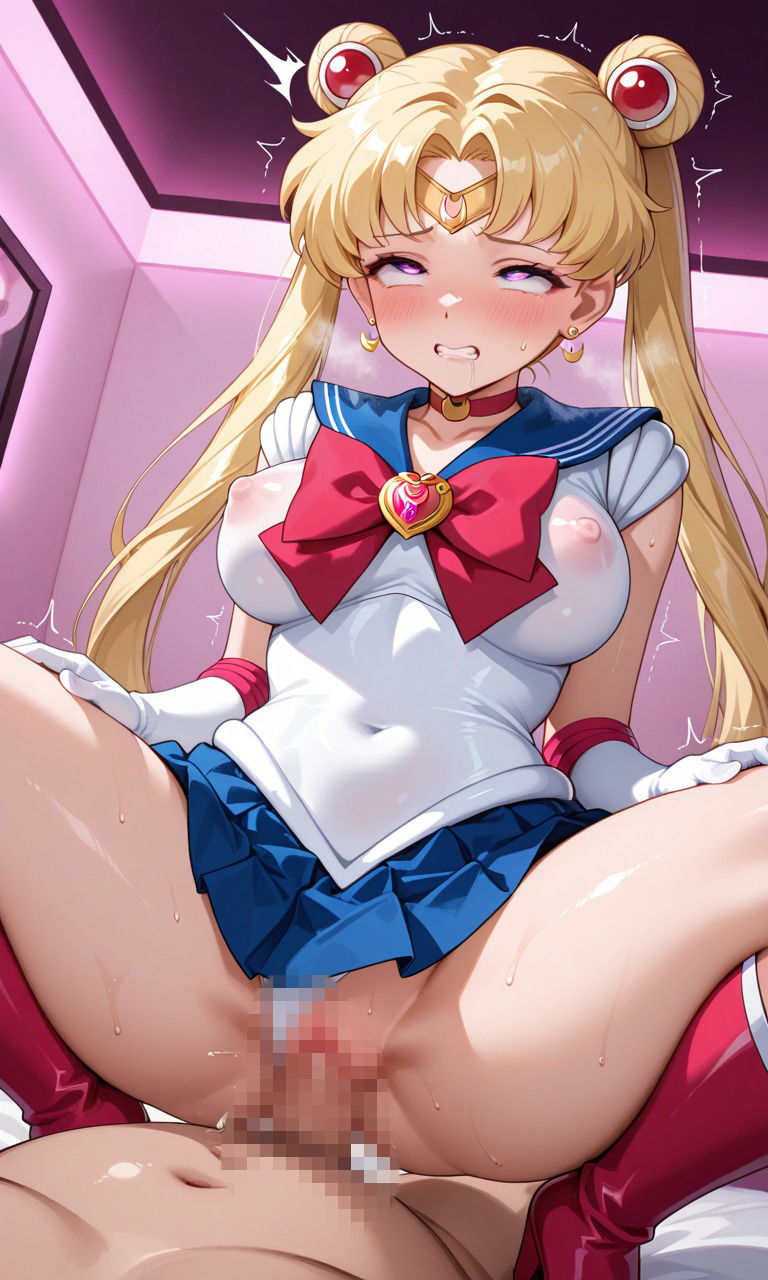 【セーラームーン】ジュピター・マーキュリー・ムーン 〜生意気セーラー戦士を分からせアヘ顔CG集その2〜｜挑発パンチラ・中出し・搾精 サンプル画像9