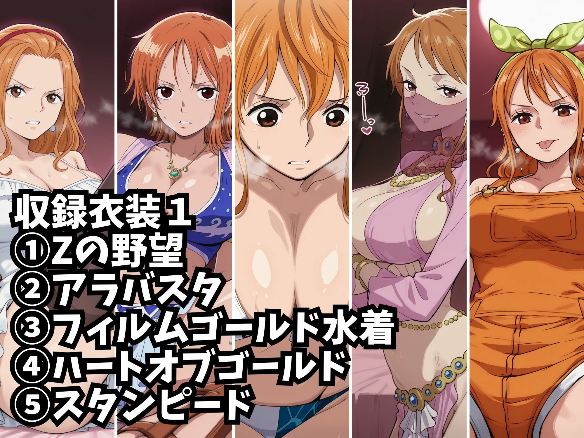 【ナミ10衣装収録】女海賊完全服従【Zの野望  アラバスタ  フィルムゴールド水着  ハートオブゴールド  スタンピード  フィルムゴールド  フィルムZビキニ  ストロングワールド  ストロングワールド  フィッシュマン】 サンプル画像5