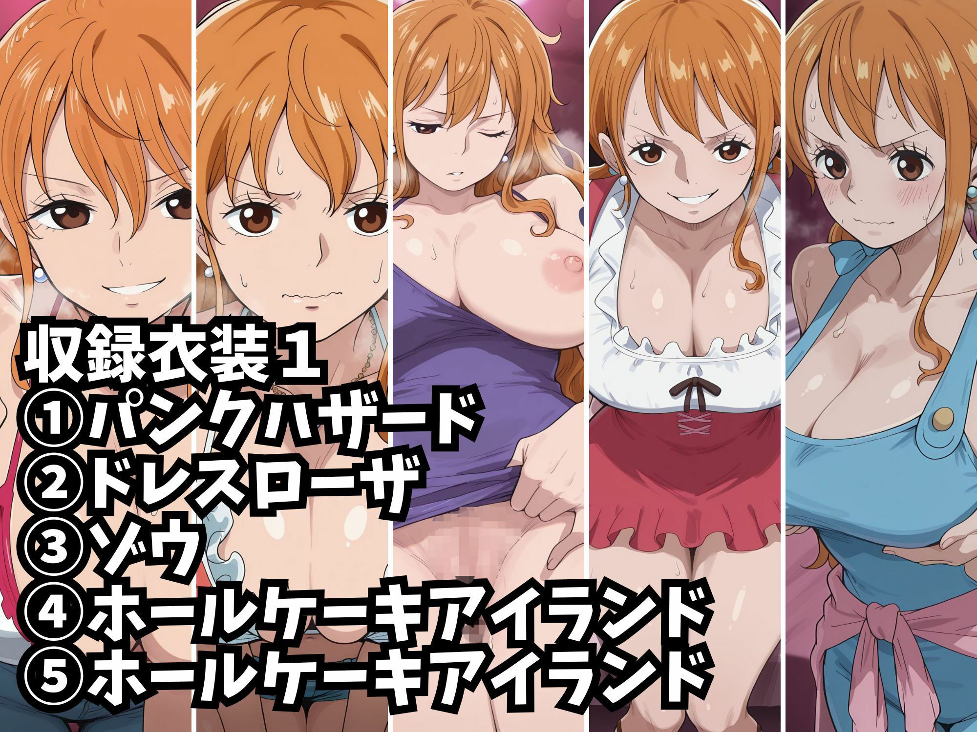 【ナミ10衣装収録】女海賊完全服従【パンクハザード  ドレスローザ  ゾウ  ホールケーキアイランド  ホールケーキアイランド2  ホールケーキアイラン3  ワノ国  ワノ国2  鬼ヶ島  エッグヘッド】 サンプル画像5