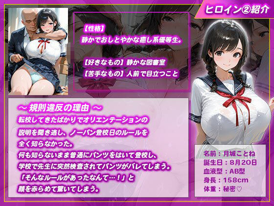 【ノーパン学園】クラスの優等生が校則違反でキモ男に性指導されてメス堕ちした話 サンプル画像4