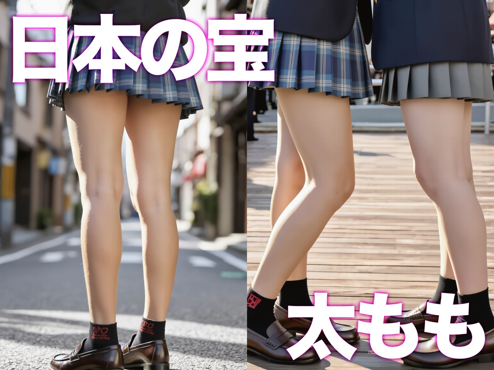 【フェチ画像集】日常のエロい太もも＜オールJK・制服＞ サンプル画像7