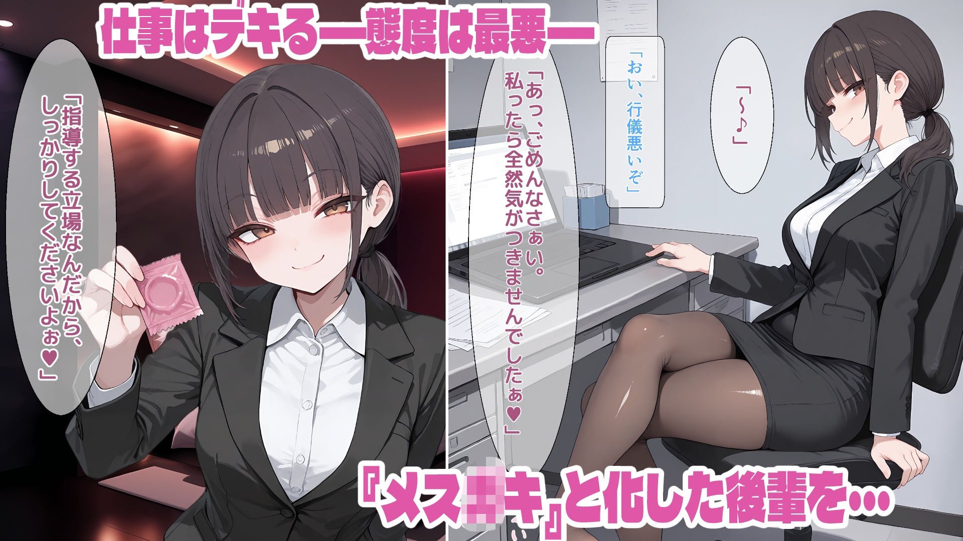【メス〇キ新入社員】神崎莉央22歳〜生意気後輩OLにわからせ指導〜 サンプル画像1