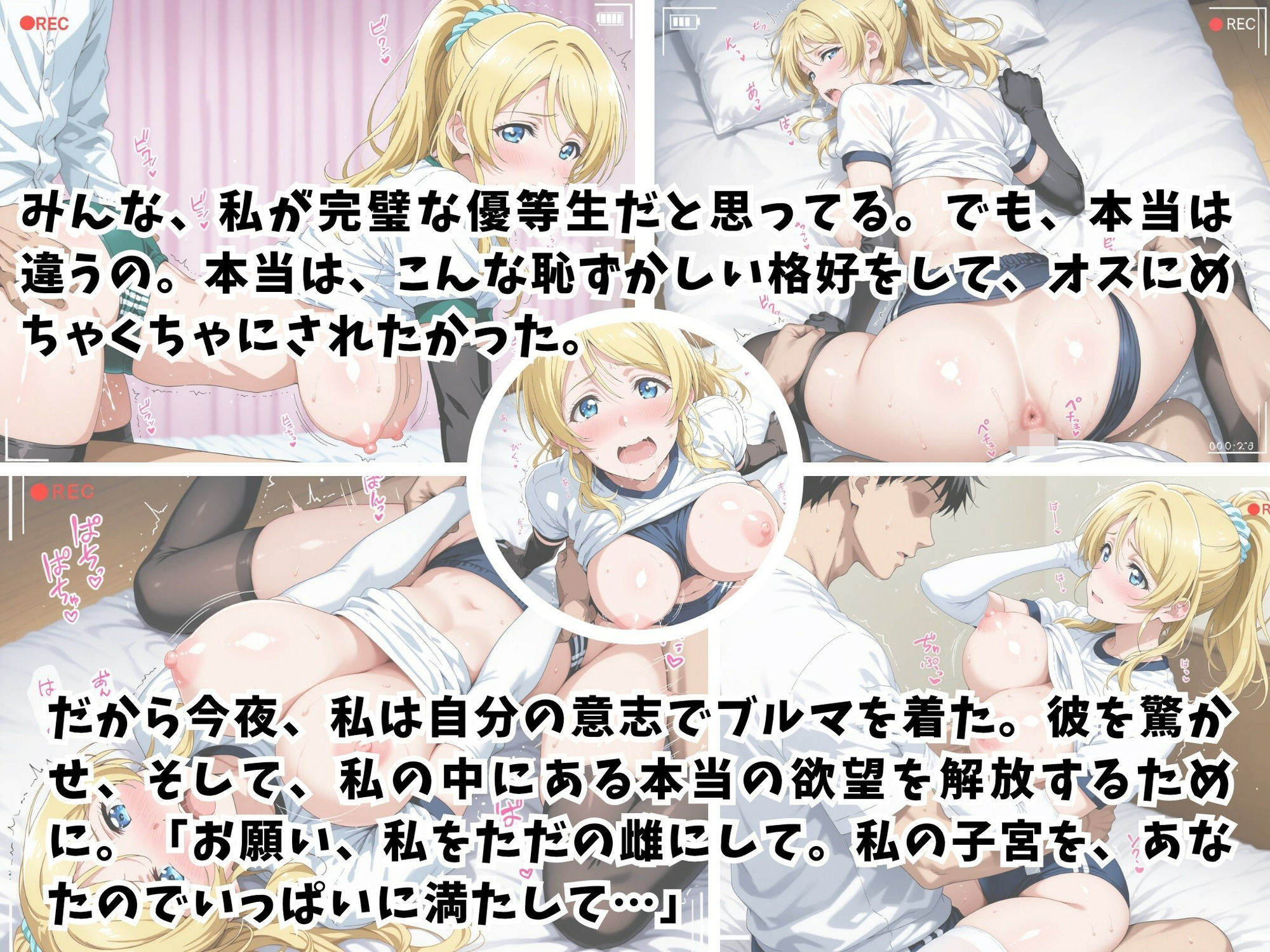 【ラ★ライブ/絢★絵里】ブルマ姿で犯●れる美少女アイドル サンプル画像1