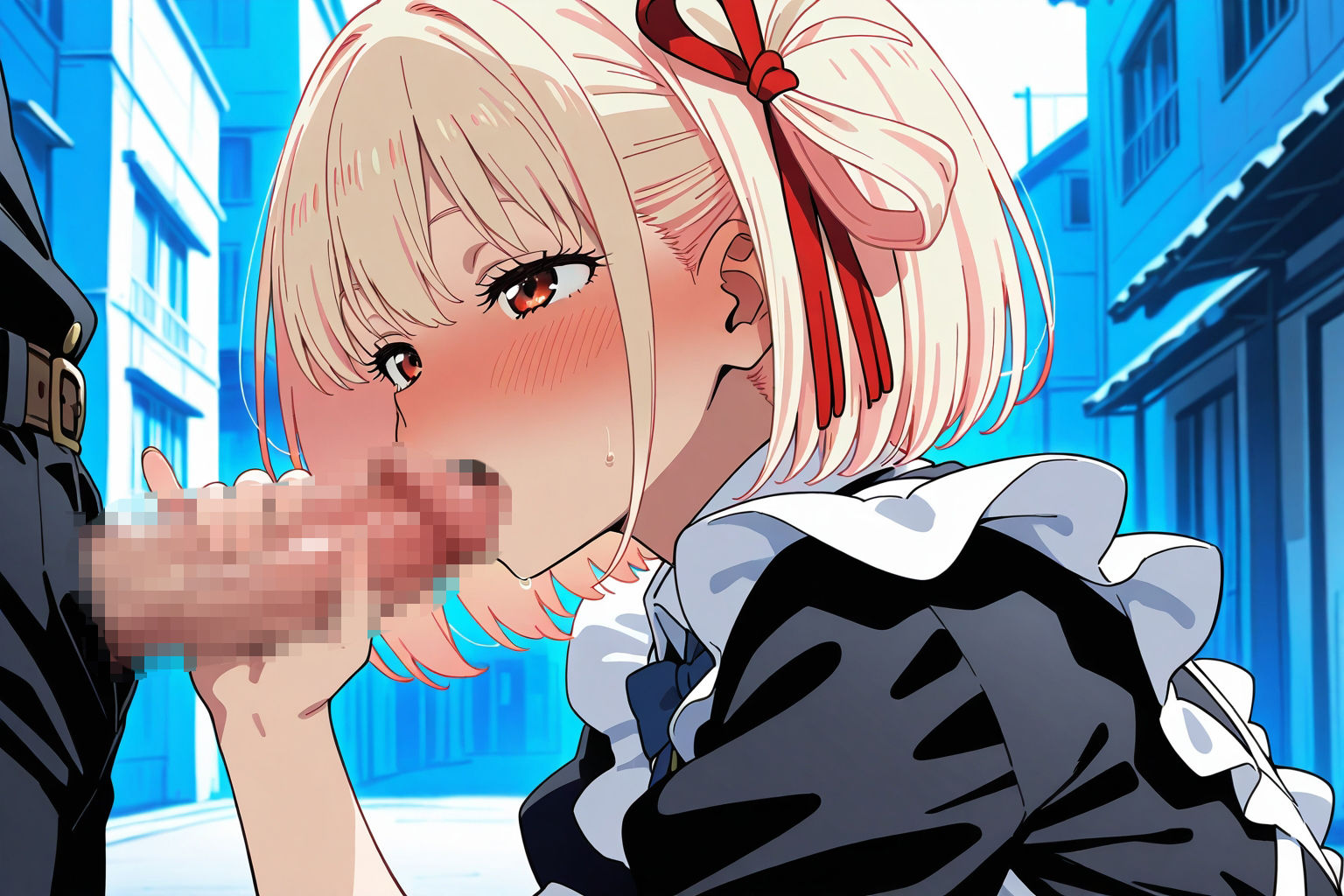 【リ〇リス・リ〇イル】メイド服の○○を××する サンプル画像2